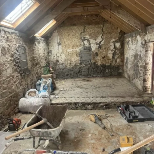 H+K Project, before picture - Building restoration and construction services in Cork