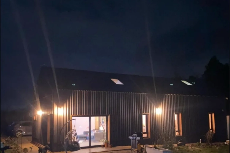 M+S Project - Home extension, Construction Services Cork, nighttime view